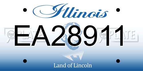 EA28911 Illinois License Plate