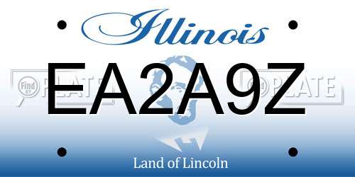 EA2A9Z Illinois License Plate