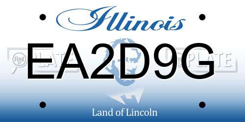 EA2D9G Illinois License Plate