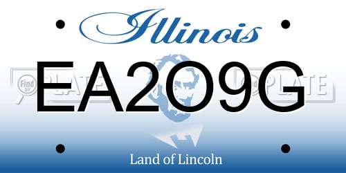 EA2O9G Illinois License Plate