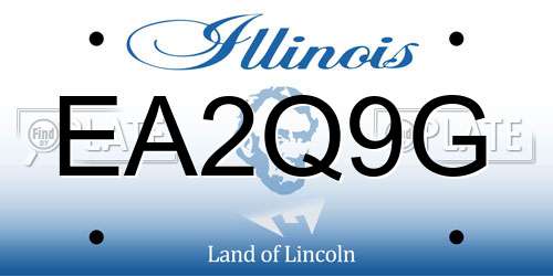 EA2Q9G Illinois License Plate