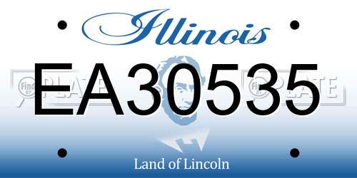 EA30535 Illinois License Plate
