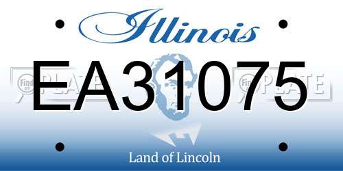 EA31075 Illinois License Plate