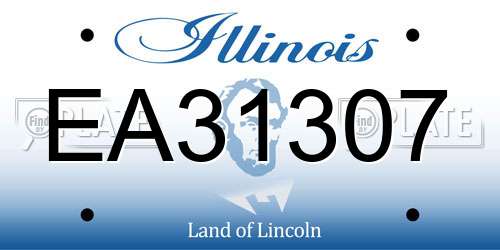 EA31307 Illinois License Plate