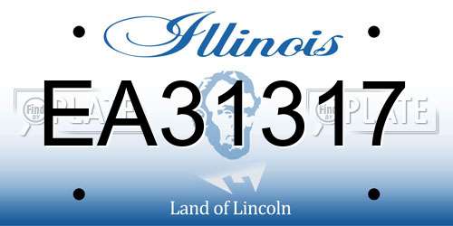 EA31317 Illinois License Plate