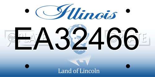 EA32466 Illinois License Plate