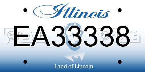 EA33338 Illinois License Plate