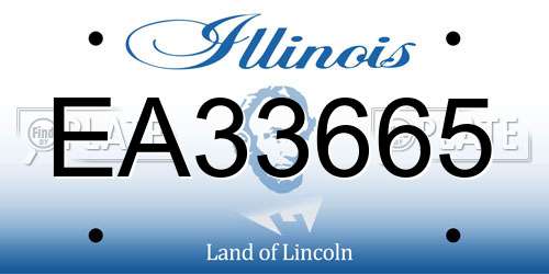 EA33665 Illinois License Plate