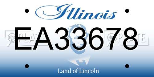 EA33678 Illinois License Plate