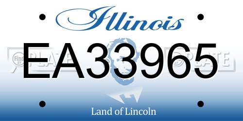 EA33965 Illinois License Plate