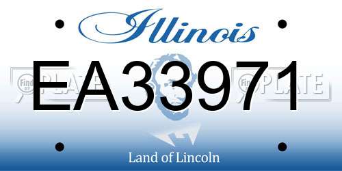 EA33971 Illinois License Plate