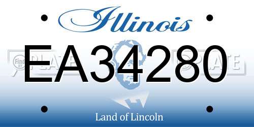 EA34280 Illinois License Plate