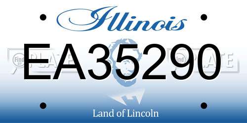 EA35290 Illinois License Plate