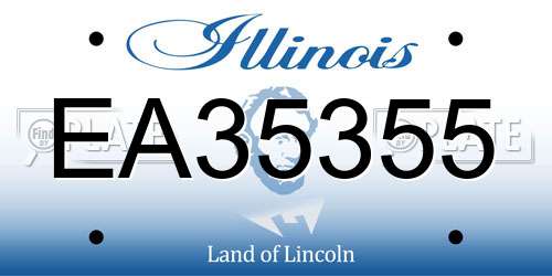 EA35355 Illinois License Plate
