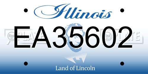EA35602 Illinois License Plate