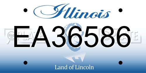 EA36586 Illinois License Plate