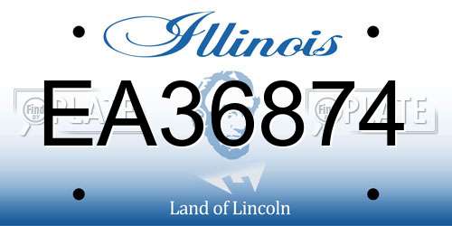 EA36874 Illinois License Plate