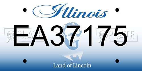 EA37175 Illinois License Plate