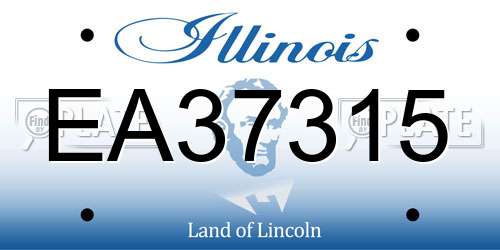 EA37315 Illinois License Plate