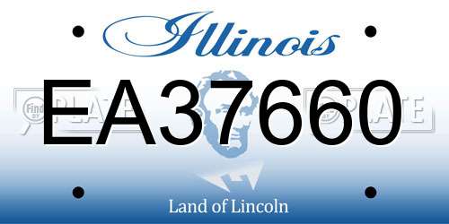 EA37660 Illinois License Plate
