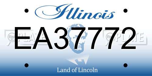EA37772 Illinois License Plate