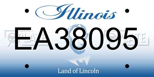EA38095 Illinois License Plate