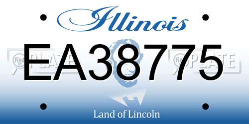 EA38775 Illinois License Plate