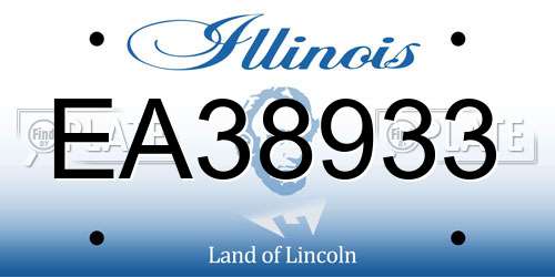 EA38933 Illinois License Plate