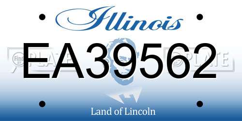 EA39562 Illinois License Plate
