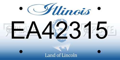 EA42315 Illinois License Plate