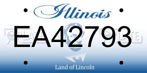 EA42793 Illinois License Plate
