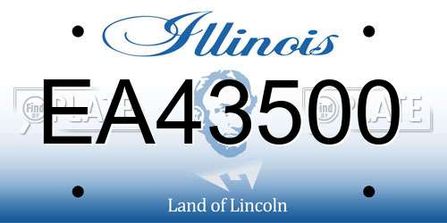 EA43500 Illinois License Plate