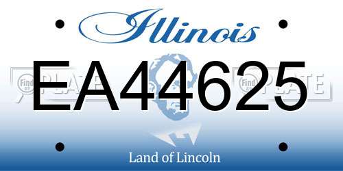 EA44625 Illinois License Plate