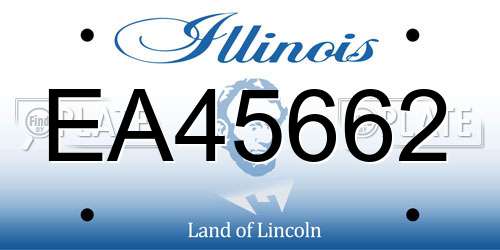 EA45662 Illinois License Plate