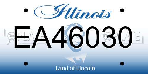 EA46030 Illinois License Plate