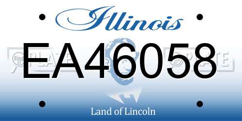 EA46058 Illinois License Plate