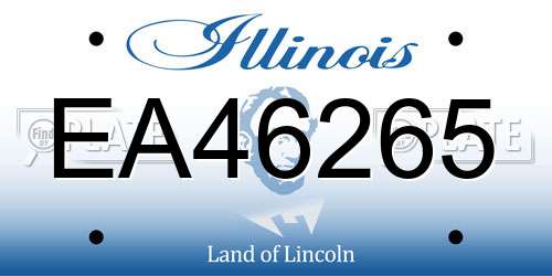 EA46265 Illinois License Plate