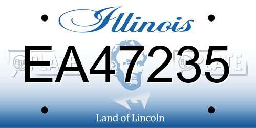 EA47235 Illinois License Plate