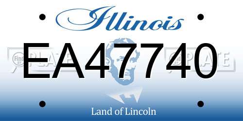 EA47740 Illinois License Plate