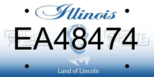 EA48474 Illinois License Plate