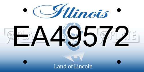 EA49572 Illinois License Plate