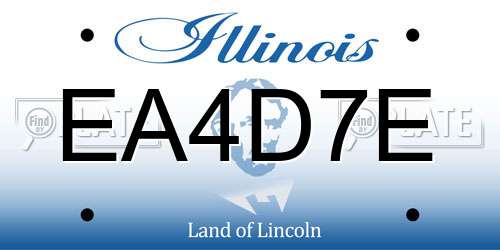 EA4D7E Illinois License Plate