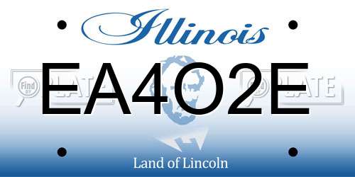 EA4O2E Illinois License Plate