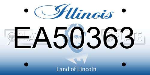 EA50363 Illinois License Plate