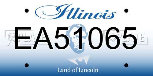 EA51065 Illinois License Plate