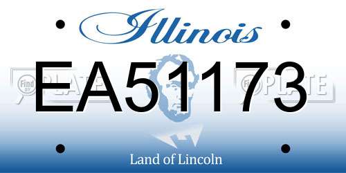 EA51173 Illinois License Plate