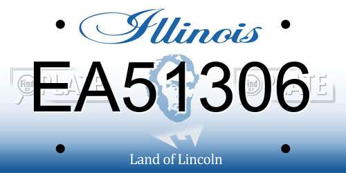 EA51306 Illinois License Plate