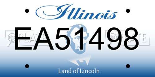EA51498 Illinois License Plate