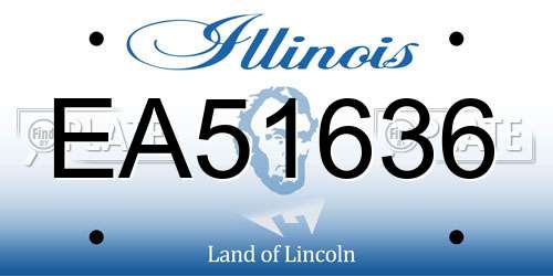 EA51636 Illinois License Plate