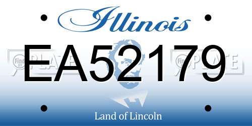 EA52179 Illinois License Plate